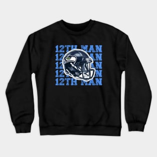 Seattle Seahawks Helmet 12th Man Crewneck Sweatshirt